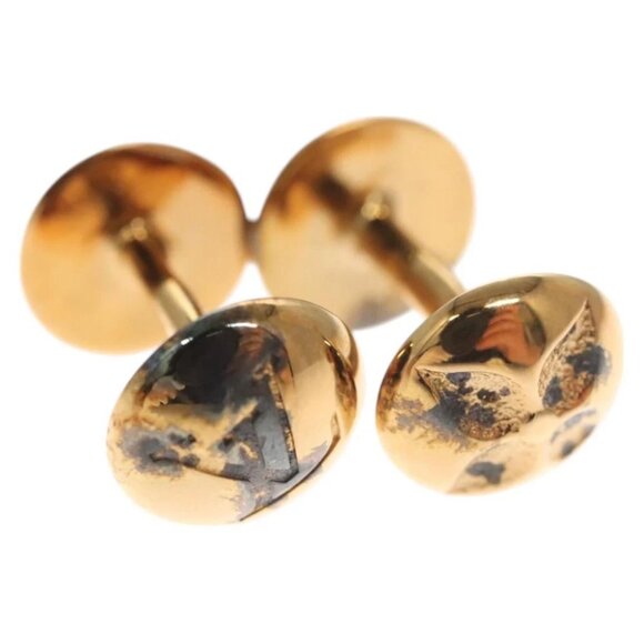 LOUIS VUITTON Bouton De Man Chette Motif Cufflinks Cuffs M30976 LV Auth bs24243 - Picture 1 of 7